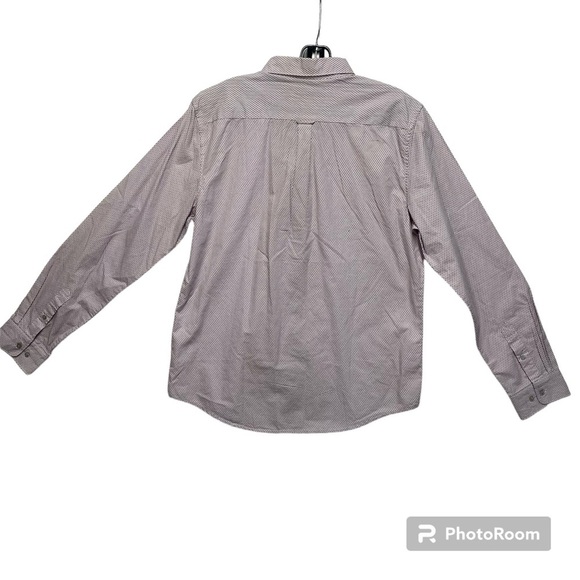 Denim & Flower Long Sleeve Button Up Shirt with Red & Blue Patterns - Picture 5 of 7